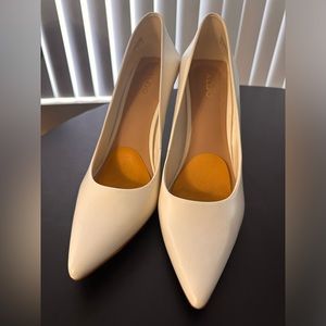 White Aldo heels